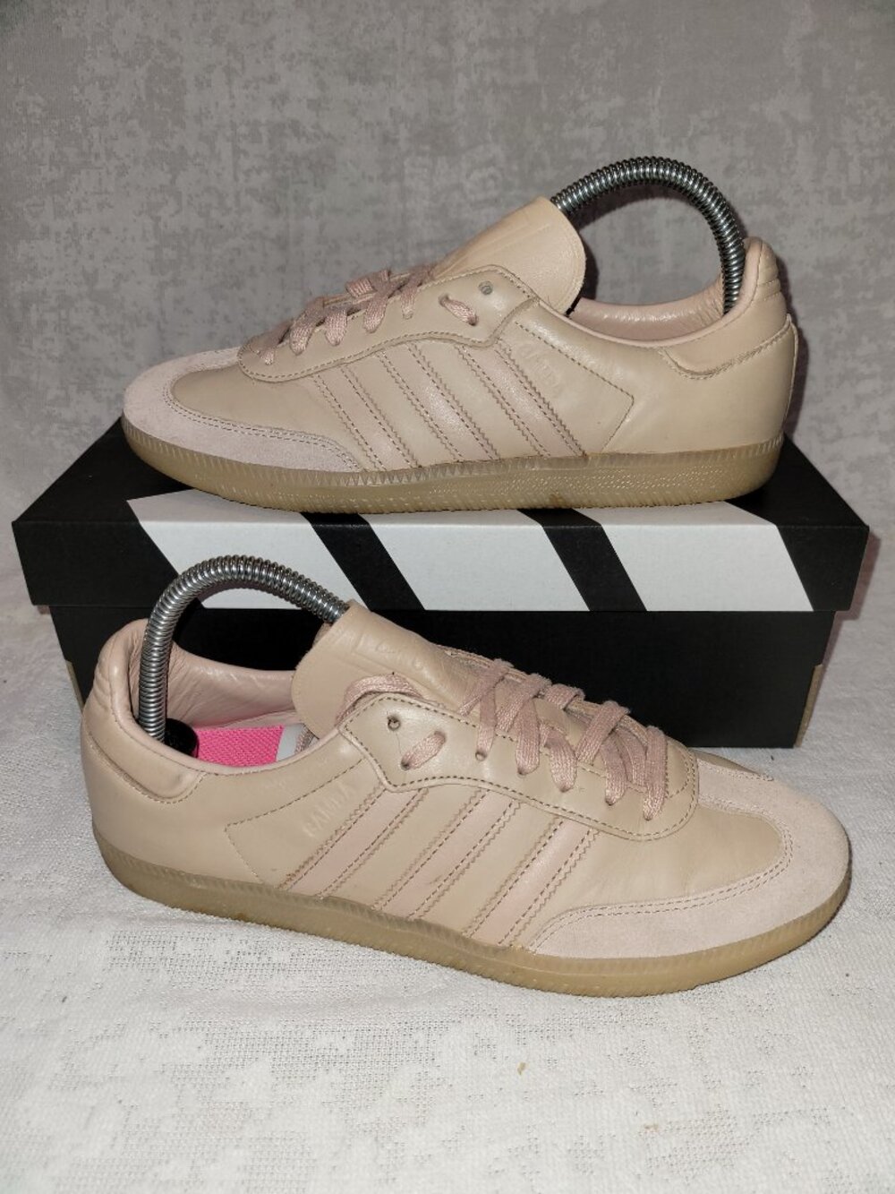 Adidas Samba OG W Ash Pearl Off White Leather Gum Sole DB3358 Women's Size 8